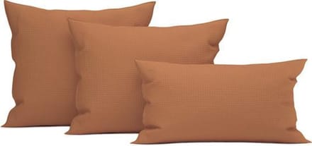 Heckett & Lane Wafel - Kussensloop - 60x70 cm - Copper Orange - 2 Stuks