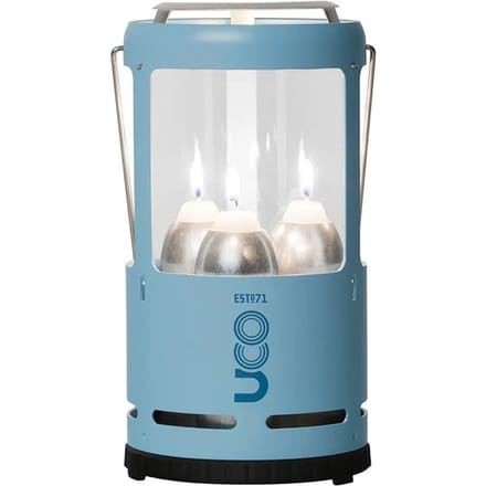 UCO Candlelier Glacier Blue – Windbestendige Drie-Kaars Lantaarn | 60 Lumen & 9 Uur Brandduur