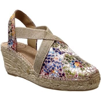Espadrille met gesloten teen en middelhoge sleehak | TELVA-PM