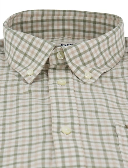 Overhemd Barbour Tailored Fit groen geruit borstzak