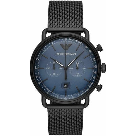 Emporio Armani AR11201 Chronograaf Datum Mesh Armband Horloge Heren