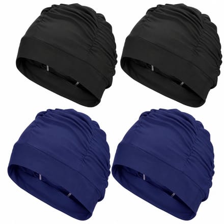 Badmuts - Zadmuts dames - Elastische zwemmuts van polyester - zwemmuts voor volwassenen met lang haar - comfortabele unisex zwemmuts - 18*17cm