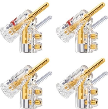 WBT 0610 Cu Nextgen | Banaan plug voor luidsprekerkabel | Safety-pin | Topline | 4 stuks in showcase