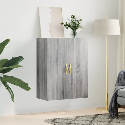 vidaXL - Wandkast - 69,5x34x90 - cm - grijs - sonoma - eikenkleurig