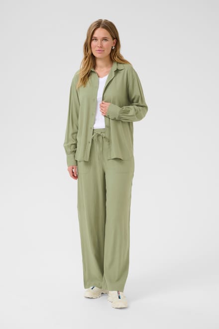 Kaffe KAmilia Long Wide Pants HW Dames Broek - Maat 40