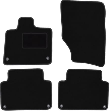 Zwarte velours vloermatten voor: Audi Q7 I 4L SUV (2005-2015)