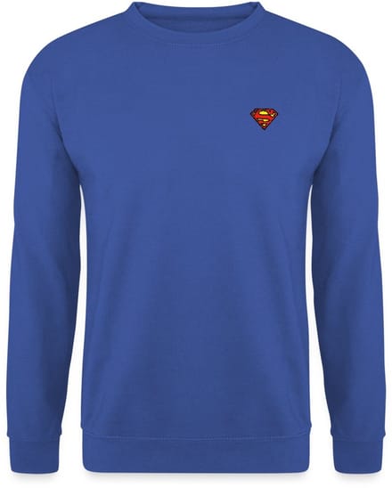 Superman klein logo S-Shield Borduurwerk Sweater Heren