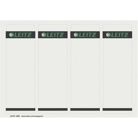 LEITZ® rugetiketten kort, via pc beletterbaar, rugbreedte 80 mm, zelfklevend, 100 st., grijs