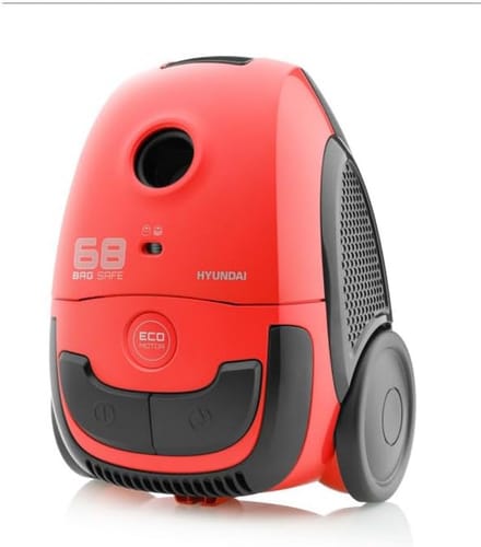 Stofzuiger met Zak 800W ECO-motor Hoge Zuigkracht Compact Rood