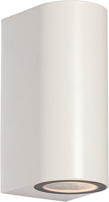 QAZQA baleno - Moderne Wandlamp voor buiten - 2 lichts - D 9.2 cm - Wit - Buitenverlichting