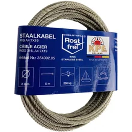 Seilflechter Roestvrijstalen Kabel – 2 Mm X 5 M