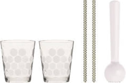 Zak!Designs DotDot Cocktailset - 2 Personen - Wit