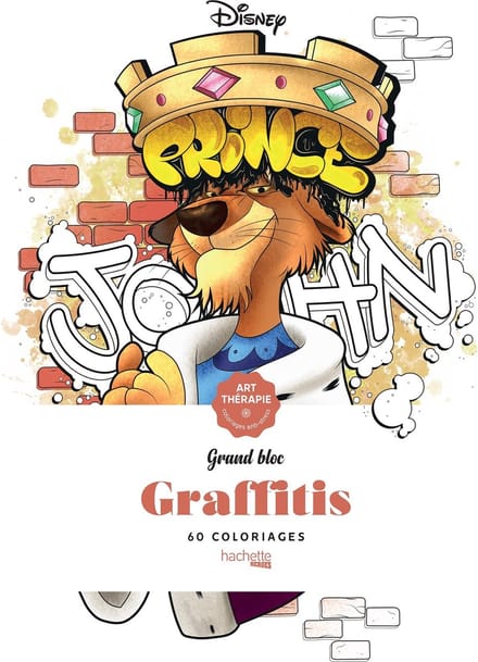 Disney Grand bloc Graffitis - Hachette - kleurboek voor volwassenen