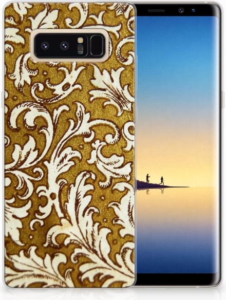 Siliconen Hoesje Samsung Galaxy Note 8 Barok Goud