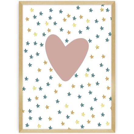 Frame - jolie image coeur licorne Yellow Tipi