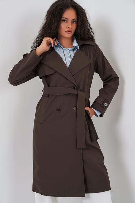 Dubbelzijdige Lange Trenchcoat