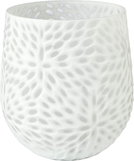 Goebel - Accessoires | Vaas White Carved 22 | Glas - 22cm