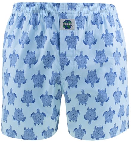 DEAL heren wijde boxershort turtle blauw 192289