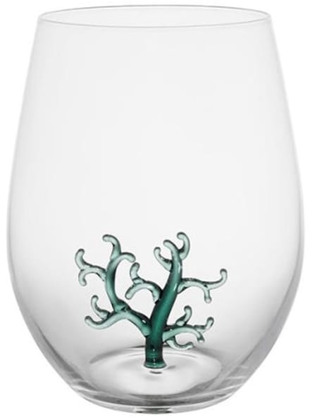 ZES stuks - glas waterglas limonadeglas Coral Emerald