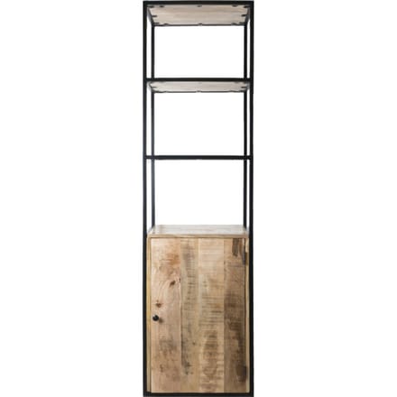 Vakkenkast Cil 200 x 55 cm - Met deurtje - Industriële / Moderne Stijl