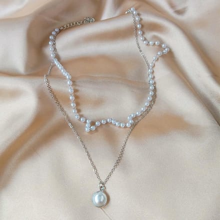 Fler Dames ketting - 42cm - Dubbele parel ketting - moederdag cadeau - Sinterklaascadeau - Kerst kado
