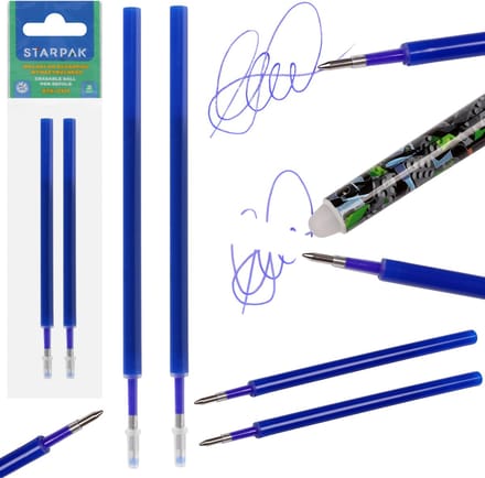 Vullingen voor uitwisbare pen, blauwe uitwisbare inkt, SET 2 STUKS STARPAK