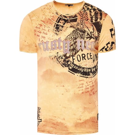 gewassen T-shirt met adelaarprint