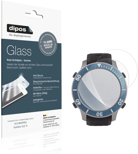 dipos – 2x Matte Pantserfolie geschikt voor SCUBAPRO Galileo G3 Ti | 9H Screenprotector