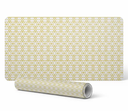 Moderne vinyl toetsenbordmat met geometrisch ruitpatroon, 120x60 cm