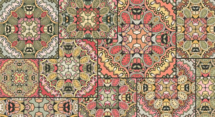 Vinyl | Vloerkleed vinyl | Vintage patch | 95x145 cm