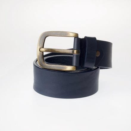 Klassieke Heren Riem – Blauw – 105cm / 4cm - Sluis Leder Classico