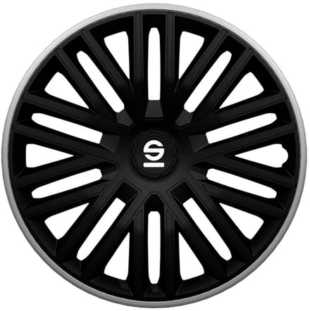Sparco Wieldoppen Bergamo 14 inch Zwart Grijs - 4 stuks