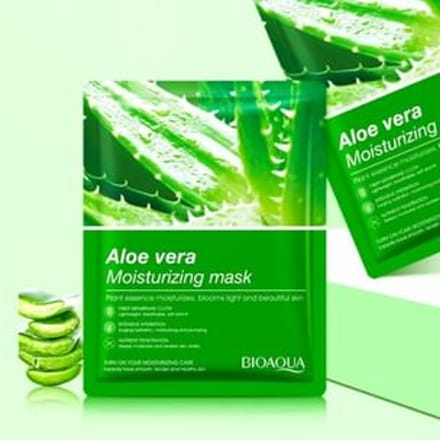 BIOAQUA - Brightening / Moisturizing / Soothing Plant-based Facial Sheet Mask - 8 Types #Aloe Vera - 1 pc