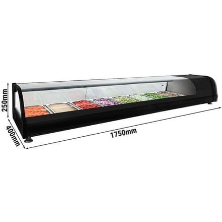 GGM Gastro Tapas-Kühlvitrine PREMIUM - 8x GN 1/3 Zwart