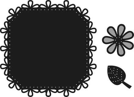 Marianne Design Craftable Mal Vierkant en bloem borduren CR1249