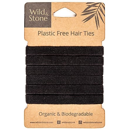 Wild & Stone Plasticvrije Haarelastiekjes - Zwart