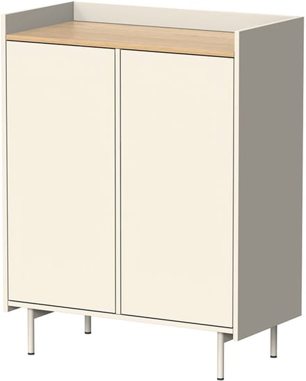 Vicco Velina Sideboard – 80 x 103 cm met 6 compartimenten Crème