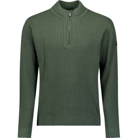 No Excess Pullover Half Zip Rib Variation Dark Green Maat: S | Sweaters Outlet | Heren | Groen