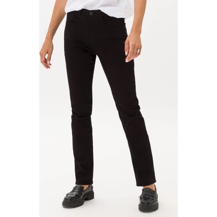 Brax Dames Jeans  Style CAROLA CLEAN PERMA BLACK, denim perma zwart, maat 36