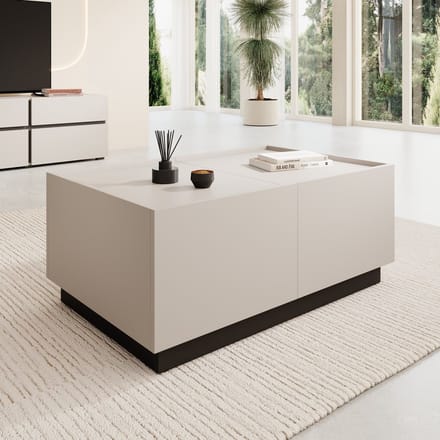 Meubella - Emino - Salontafel - Beige - 90x58x38 cm