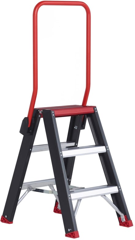Altrex Taurus 3 treeds - Dubbel oploopbare magazijntrap - Werkhoogte 2.70m - Opberghoogte 0.77m