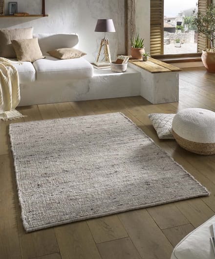 Wollen loper - Bokn lichtgrijs 70x240