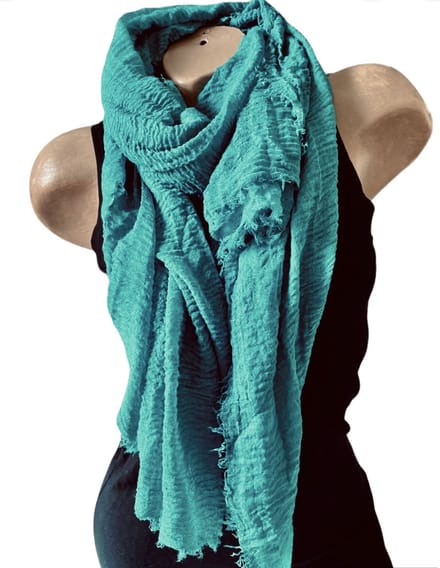 Dames effen kleur sjaal 67# petrol green