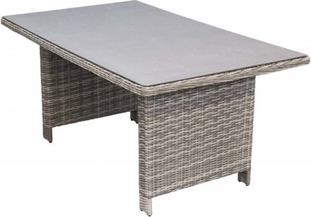 Tuintafel Dublin 145x85cm | Ash Grey | Keramiek & Wicker