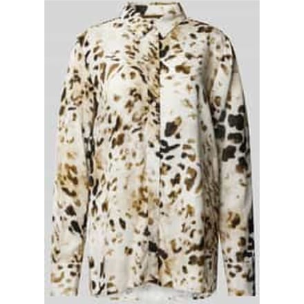 Slim fit blouse met korte knoopsluiting