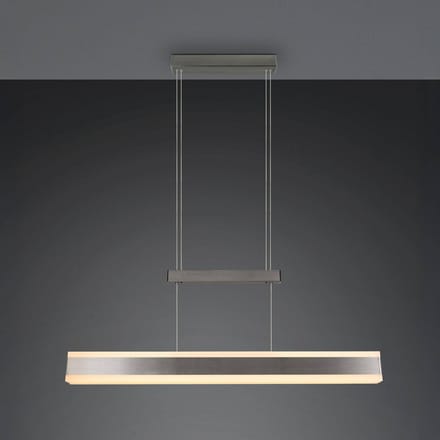 Trio Lighting LED hanglamp Arcola, nikkelkleurig, 152 cm, CCT-touchdimmer