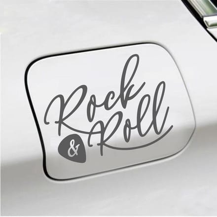Bumpersticker - Rock & Roll - 11,4 X 14,8 - Antraciet