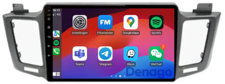 CarPlay autoradio geschikt voor Toyota RAV4 | 2013 t/m 2018 | Android 16 | Draadloos Apple CarPlay & Android Auto | 2GB + 32GB | QuadCore processor | Denago DNG-A249 | 2025 model | 2013 2014 2015 2016 2017 2018 | Bluetooth & Wifi