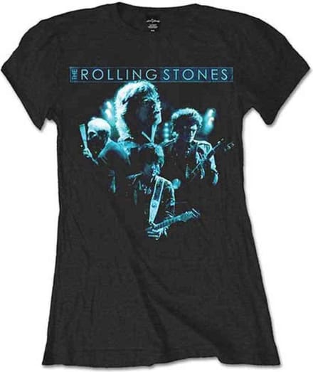 The Rolling Stones - Band Glow Dames T-shirt - M - Zwart
