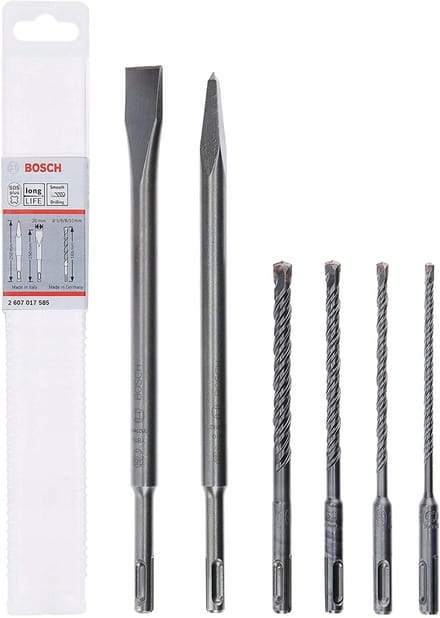 Bosch Professional SDS Plus-5 Set: 4 Boren & 2 Beitels